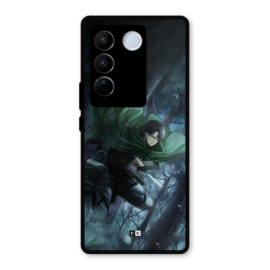 Cool Captain Levi Metal Back Case for Vivo V27 Pro