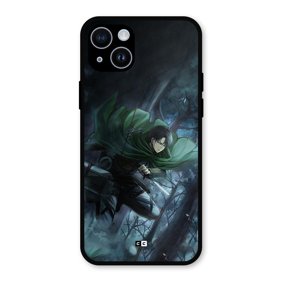Cool Captain Levi Metal Back Case for iPhone 14