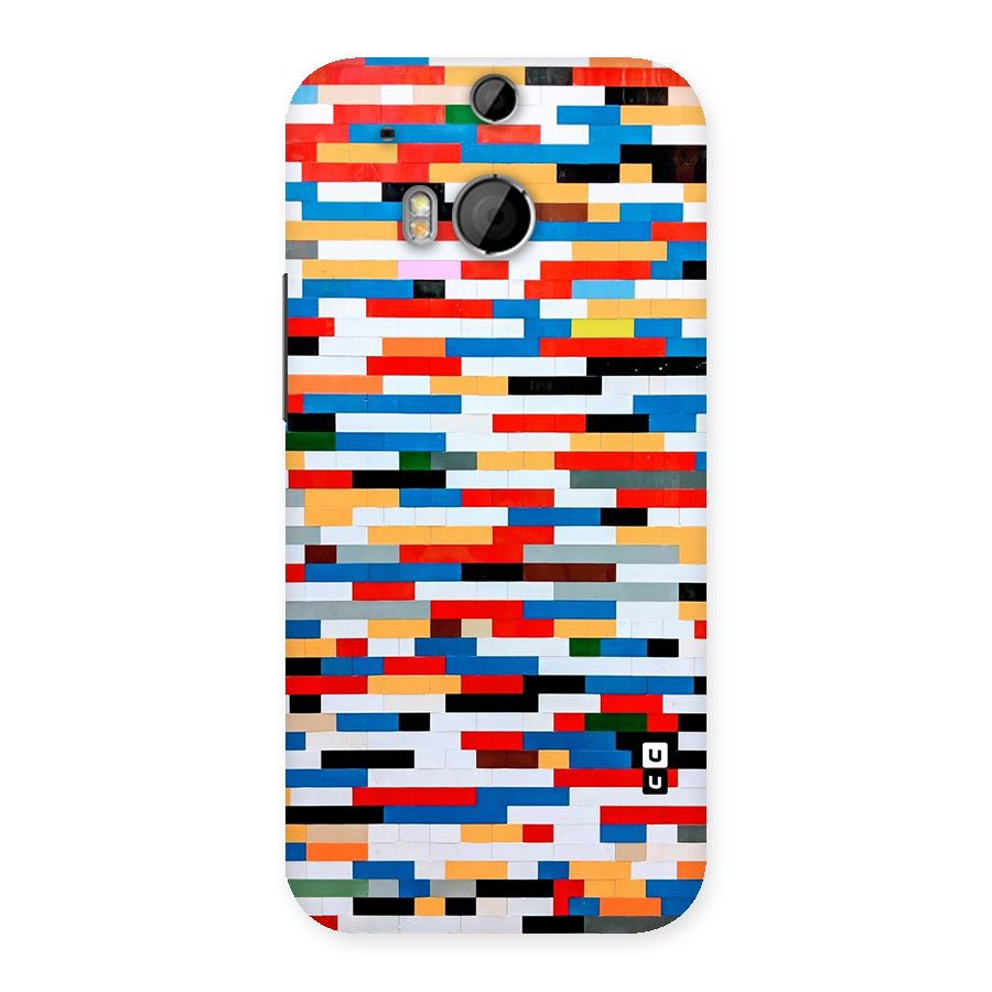 Cool Colors Collage Pattern Art Back Case for HTC One M8