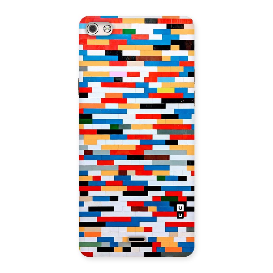 Cool Colors Collage Pattern Art Back Case for Micromax Canvas Silver 5