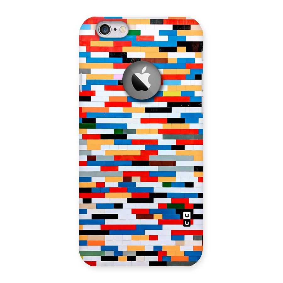 Cool Colors Collage Pattern Art Back Case for iPhone 6 Logo Cut