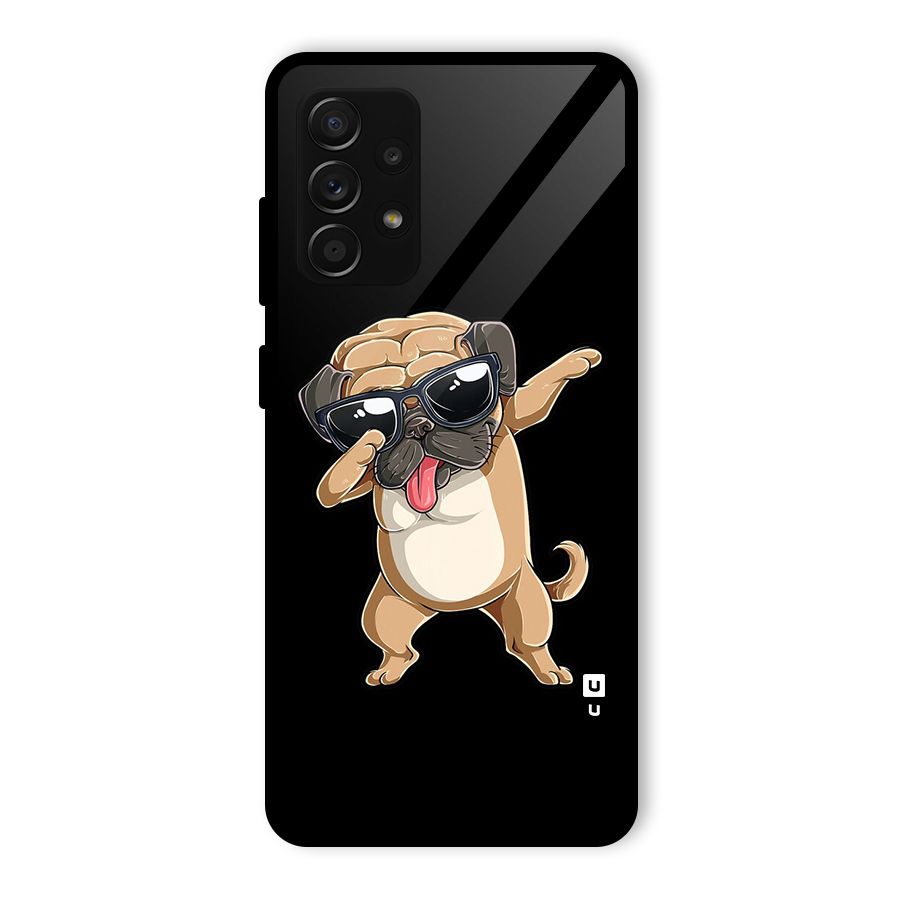 Cool Dab Dog Glass Back Case for Galaxy A53 5G