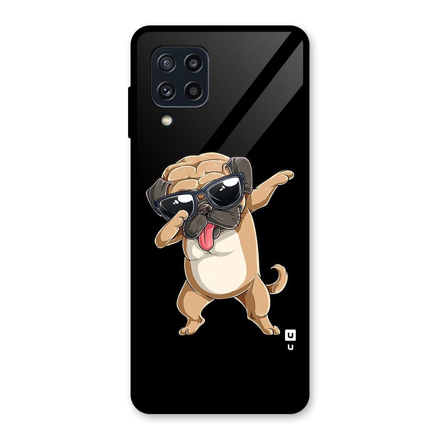 Cool Dab Dog Glass Back Case for Galaxy M32