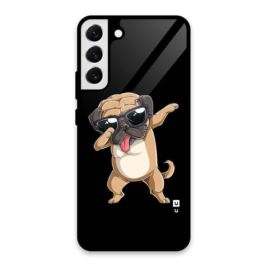 Cool Dab Dog Glass Back Case for Galaxy S22 Plus 5G