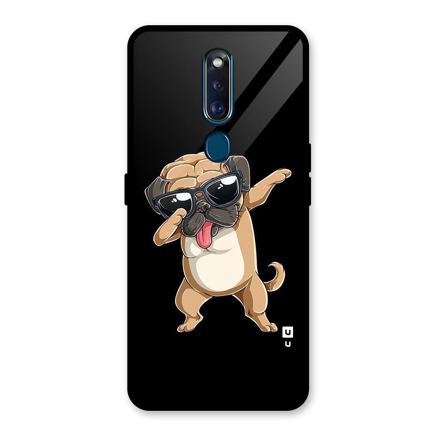 Cool Dab Dog Glass Back Case for Oppo F11 Pro