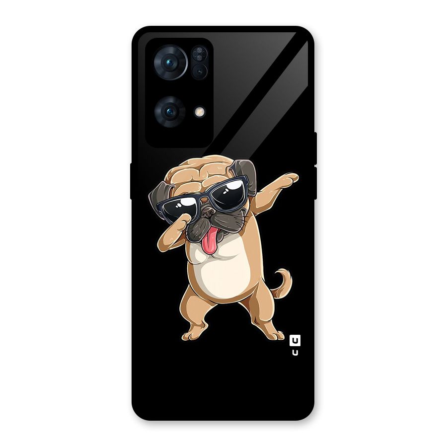 Cool Dab Dog Glass Back Case for Oppo Reno7 Pro 5G