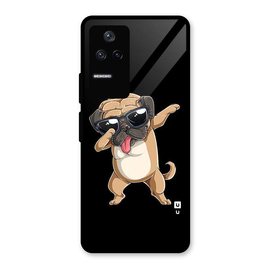 Cool Dab Dog Glass Back Case for Poco F4 5G