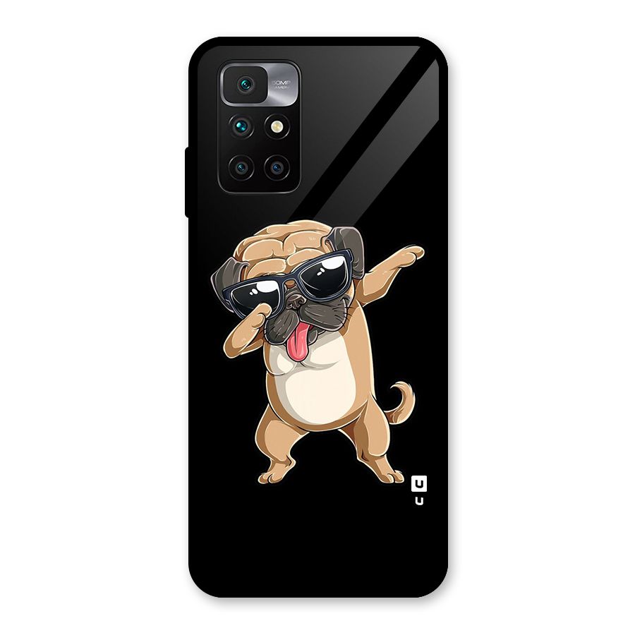 Cool Dab Dog Glass Back Case for Redmi 10 Prime