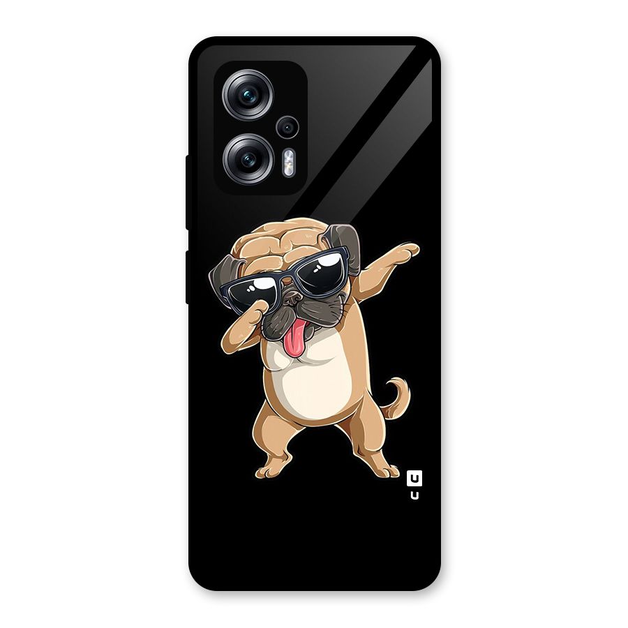 Cool Dab Dog Glass Back Case for Redmi K50i