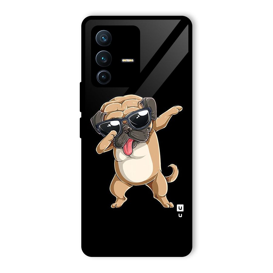 Cool Dab Dog Glass Back Case for Vivo V23 Pro