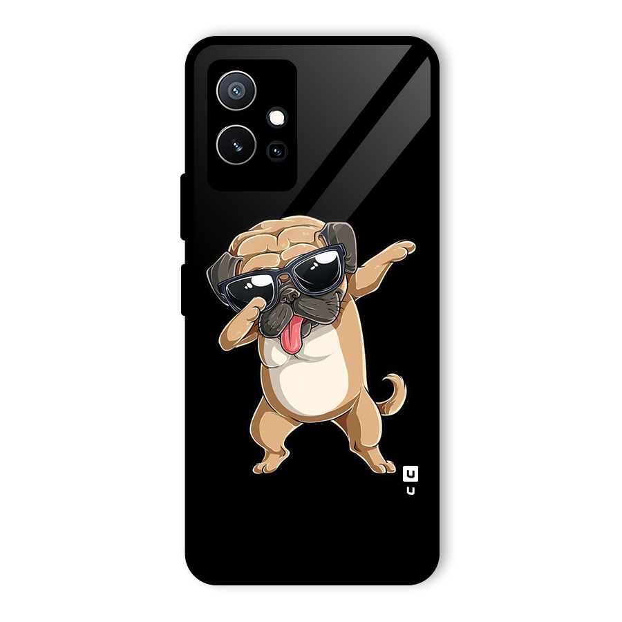 Cool Dab Dog Glass Back Case for Vivo Y75 5G