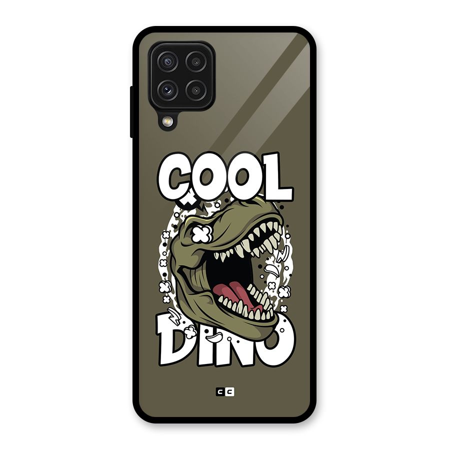 Cool Dino Glass Back Case for Galaxy A22 4G
