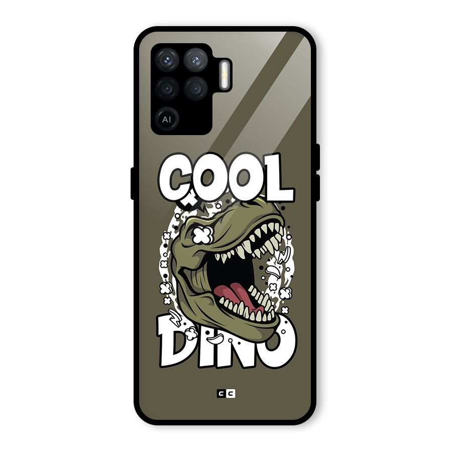 Cool Dino Glass Back Case for Oppo F19 Pro