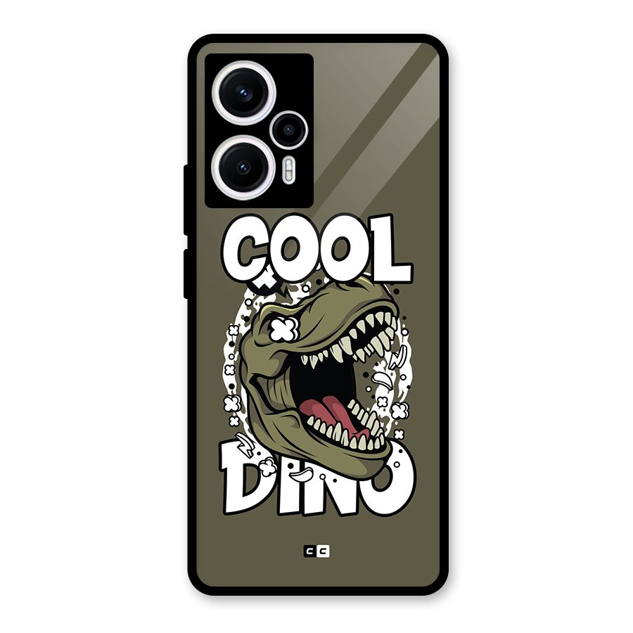 Cool Dino Glass Back Case for Poco F5