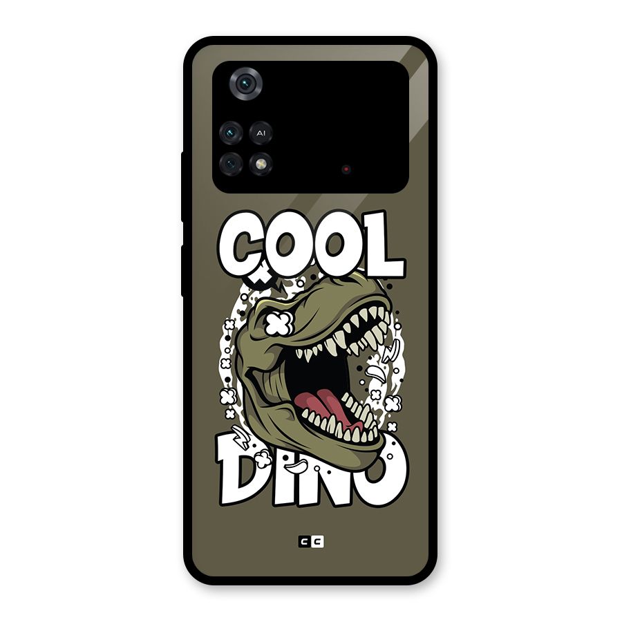Cool Dino Glass Back Case for Poco M4 Pro 4G
