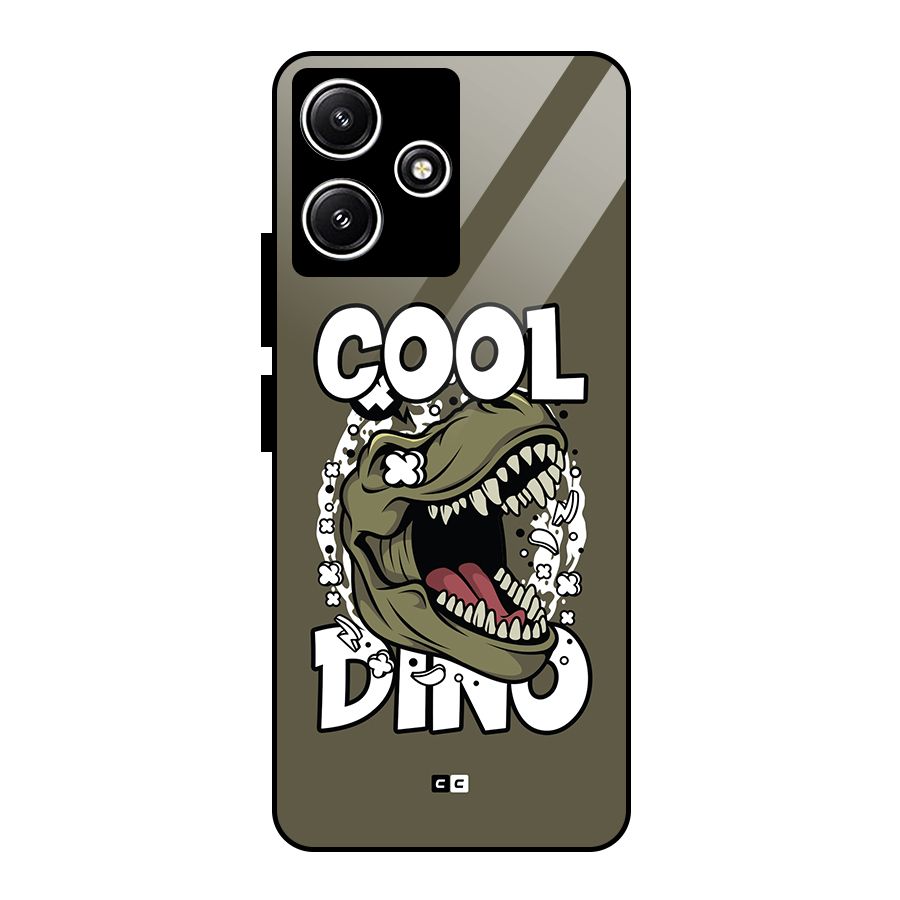 Cool Dino Glass Back Case for Poco M6 Pro