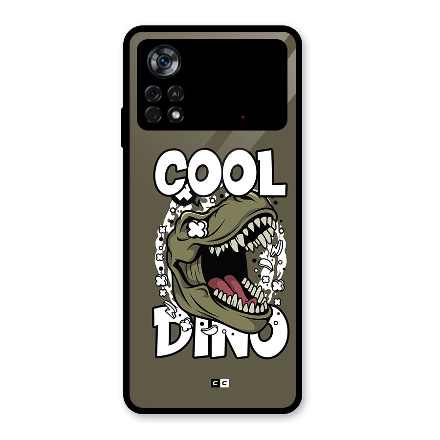 Cool Dino Glass Back Case for Poco X4 Pro 5G