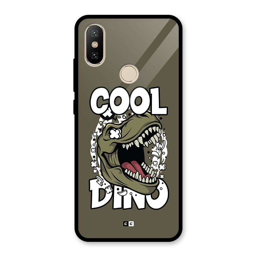 Cool Dino Glass Back Case for Redmi A2