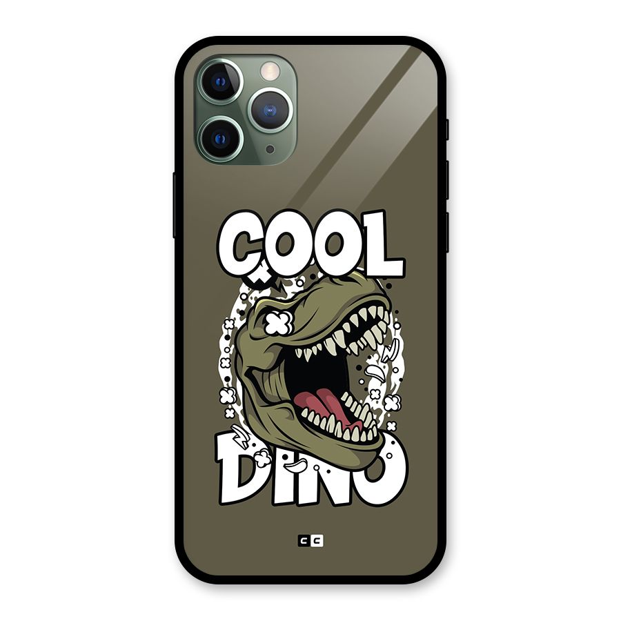 Cool Dino Glass Back Case for iPhone 11 Pro