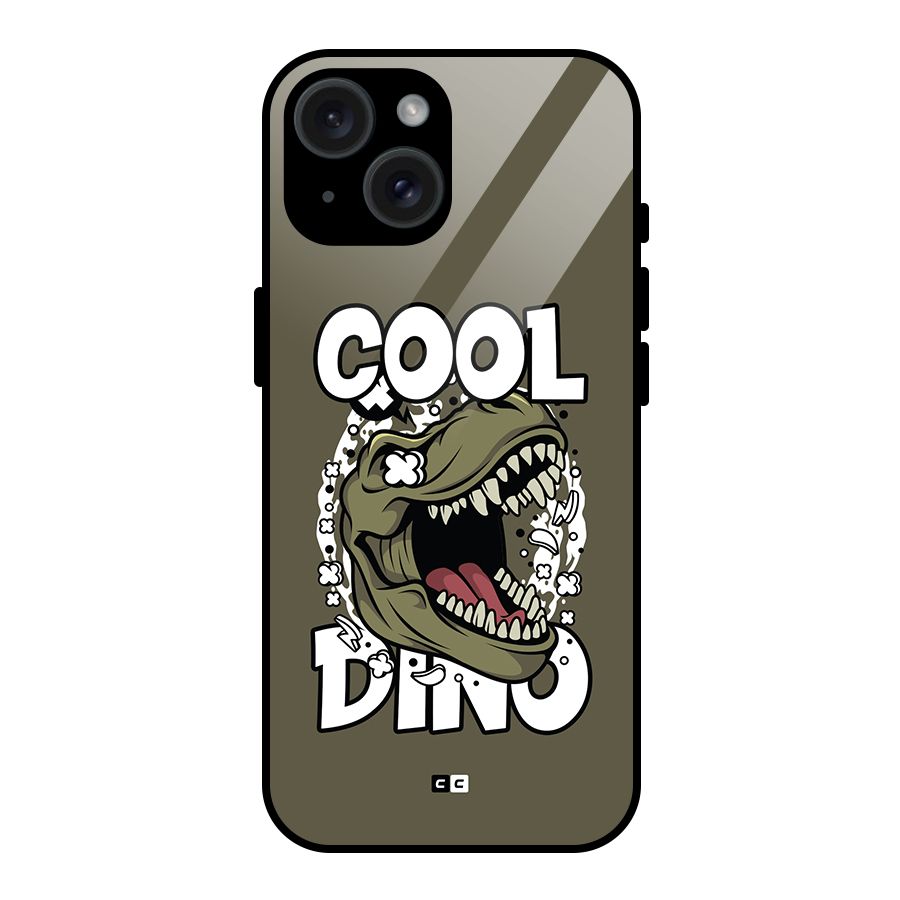 Cool Dino Glass Back Case for iPhone 15