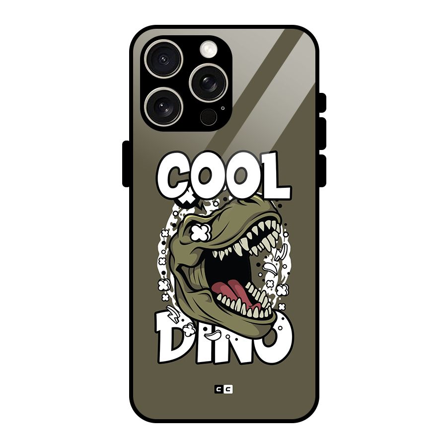 Cool Dino Glass Back Case for iPhone 15 Pro Max