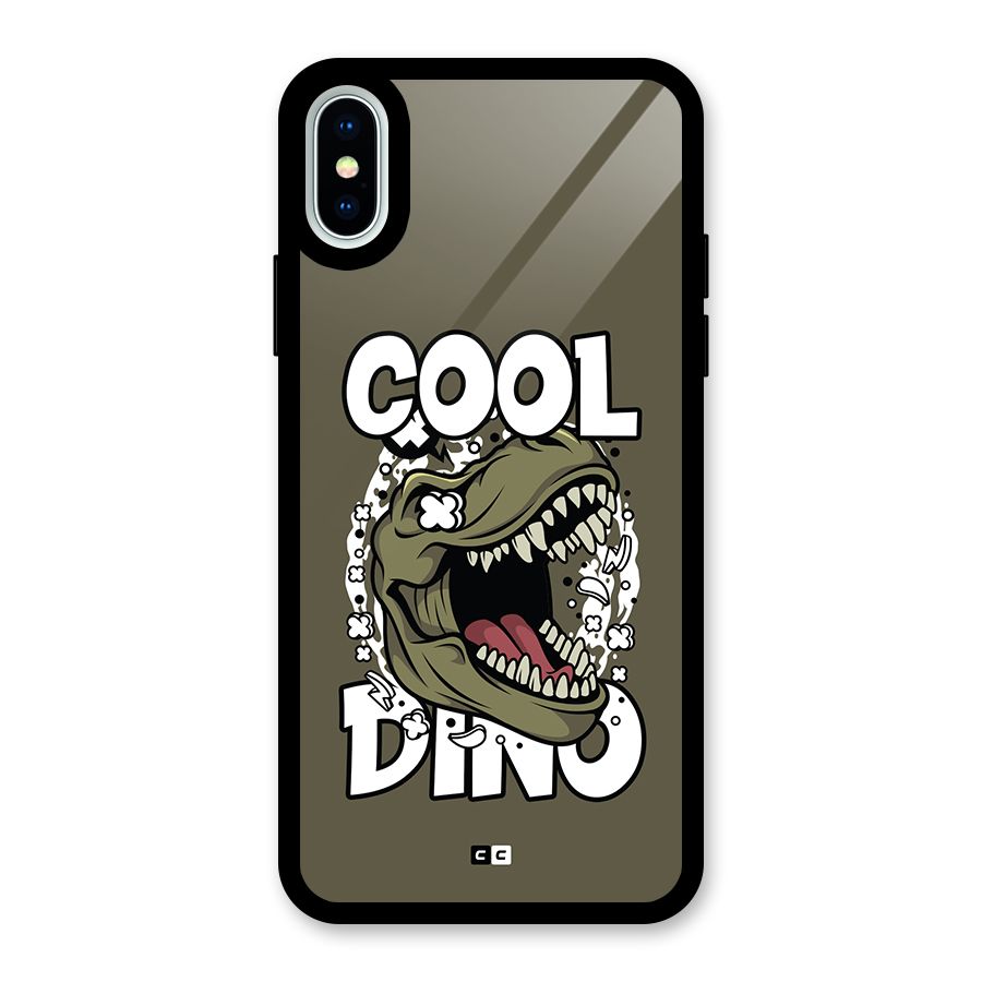 Cool Dino Glass Back Case for iPhone X