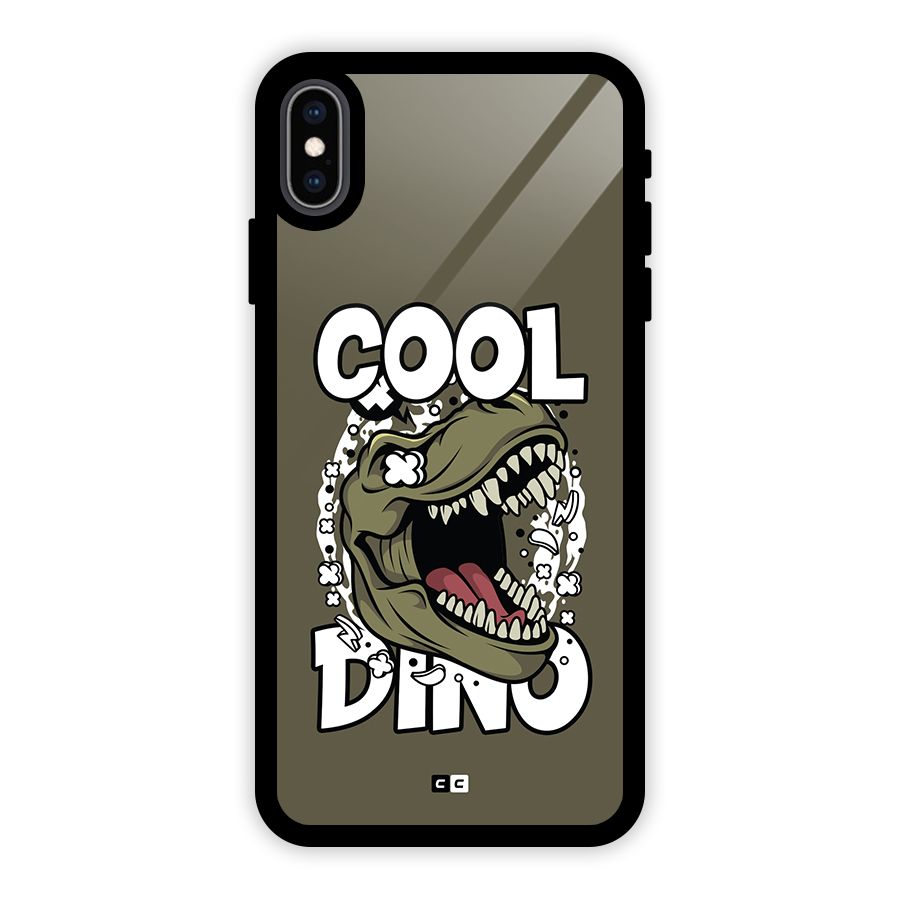 Cool Dino Glass Back Case for iPhone XS Max