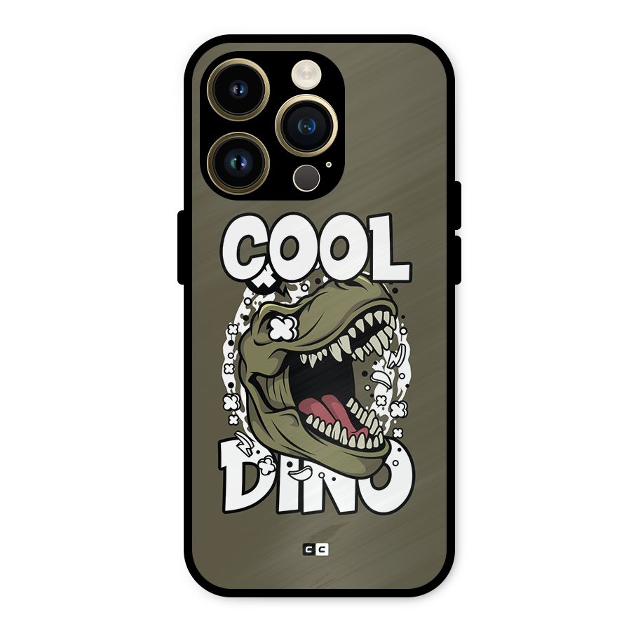 Cool Dino Metal Back Case for iPhone 14 Pro