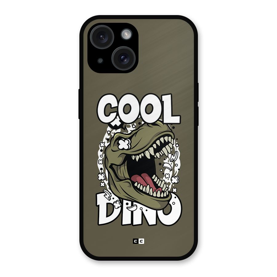 Cool Dino Metal Back Case for iPhone 15