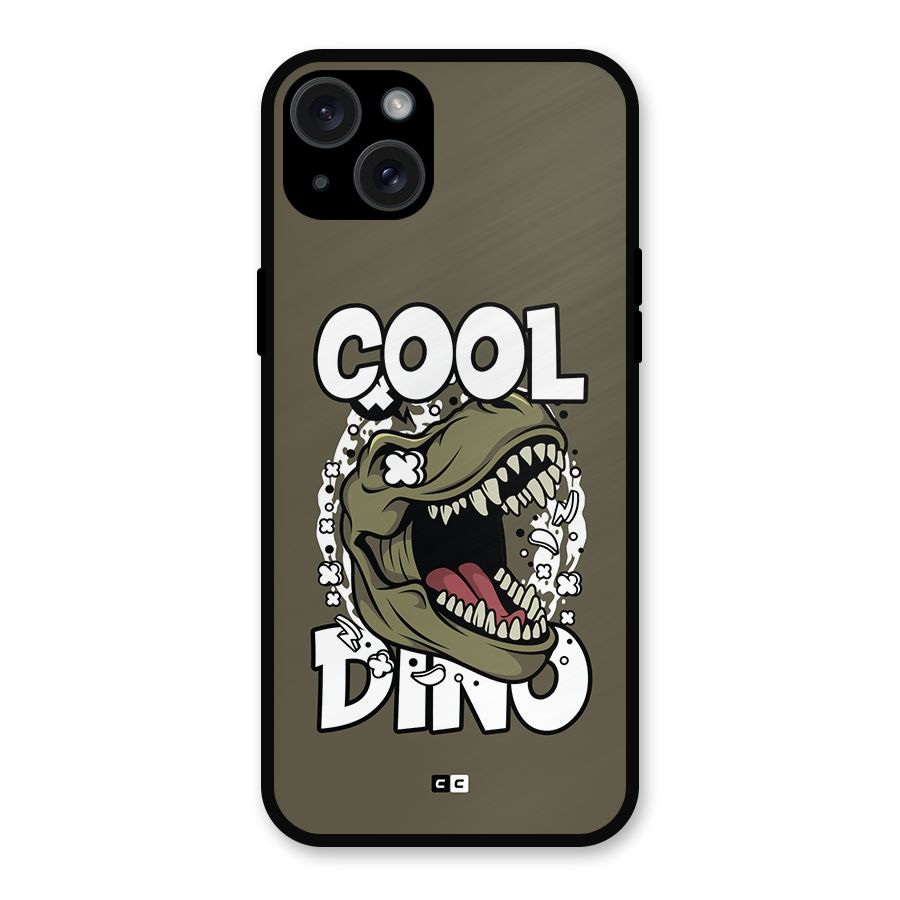 Cool Dino Metal Back Case for iPhone 15 Plus