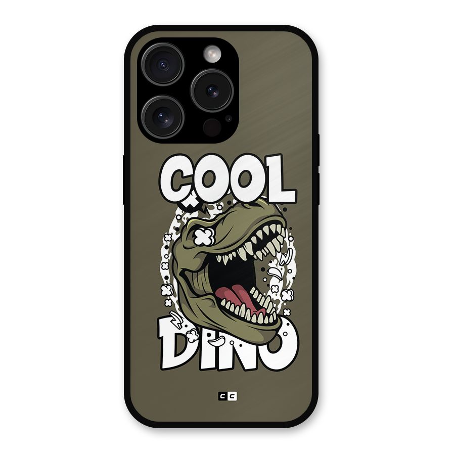 Cool Dino Metal Back Case for iPhone 15 Pro