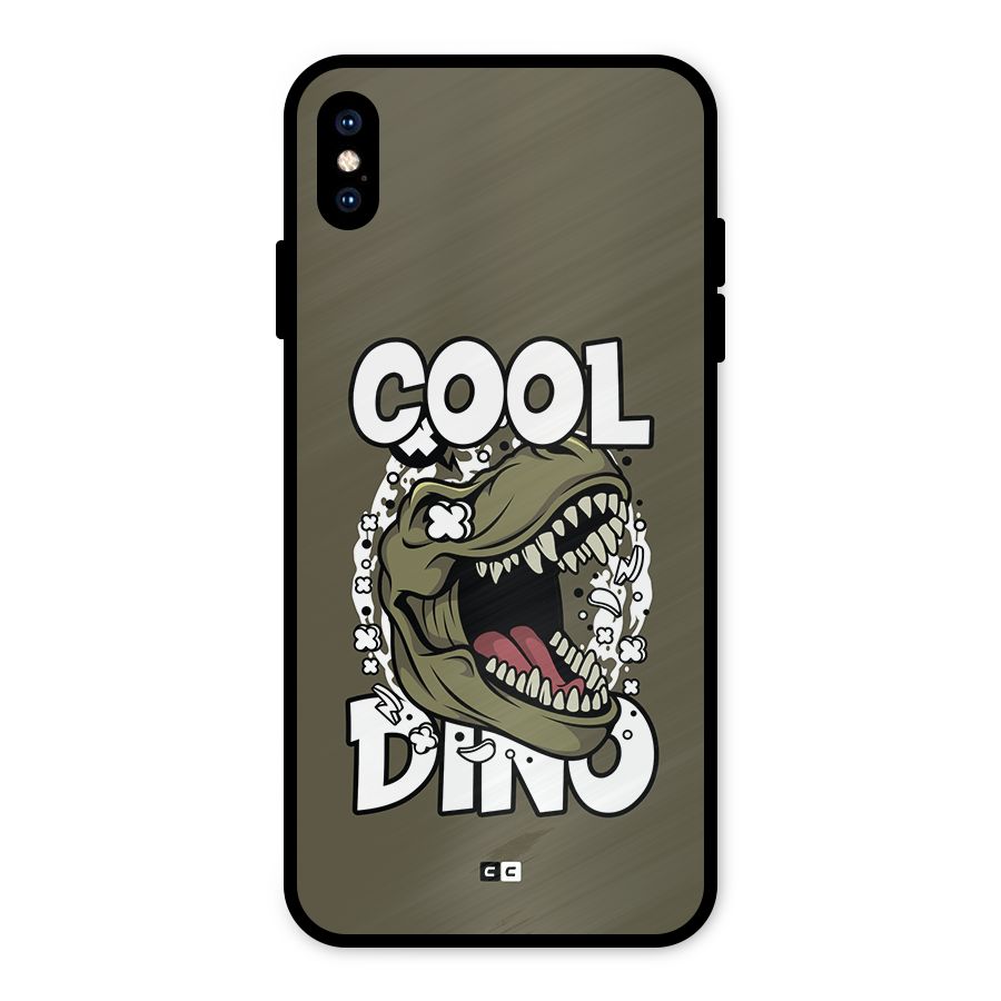 Cool Dino Metal Back Case for iPhone XS Max