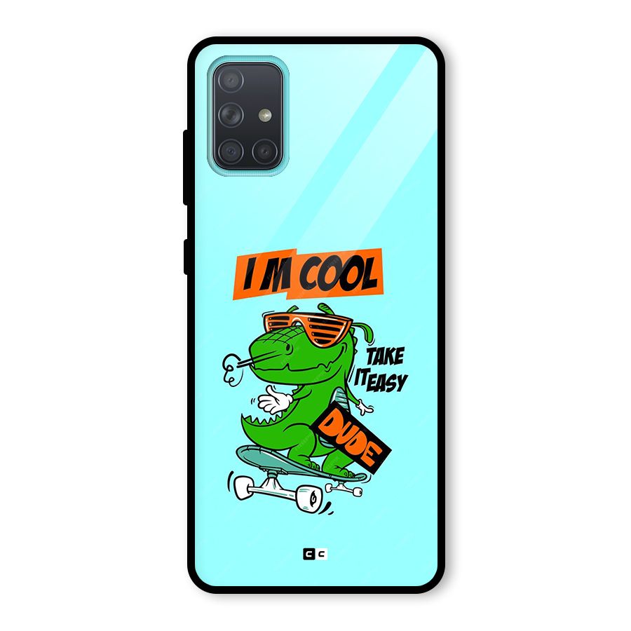 Cool Dude Glass Back Case for Galaxy A71