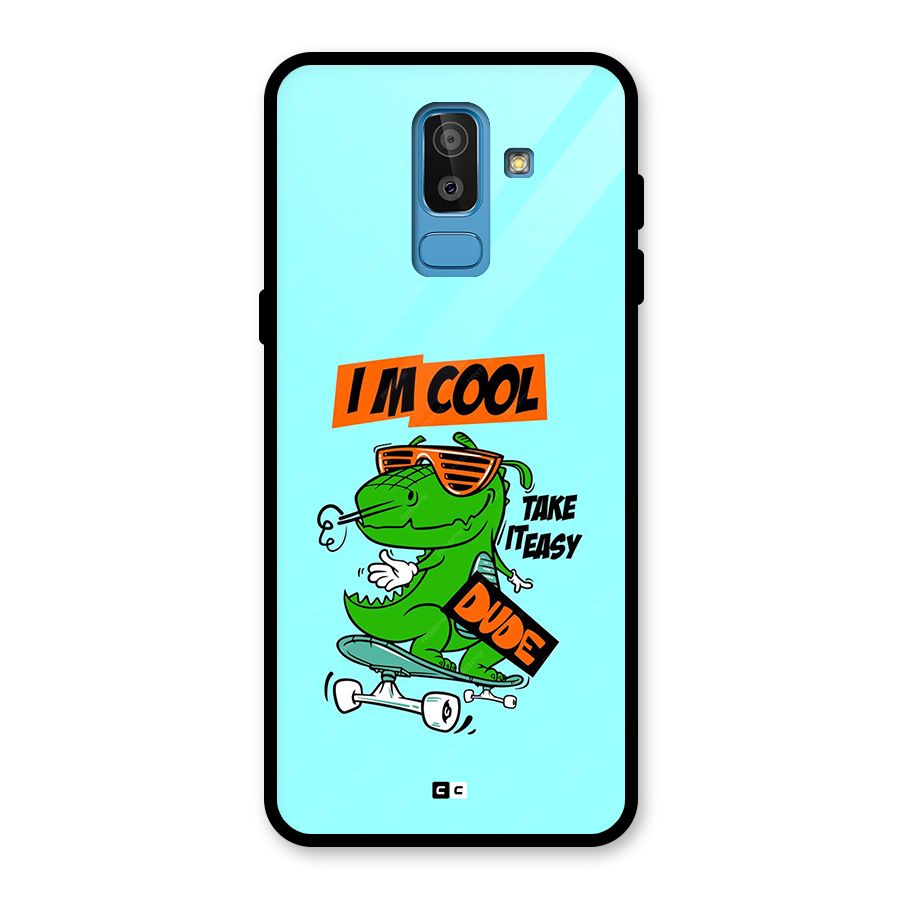 Cool Dude Glass Back Case for Galaxy J8