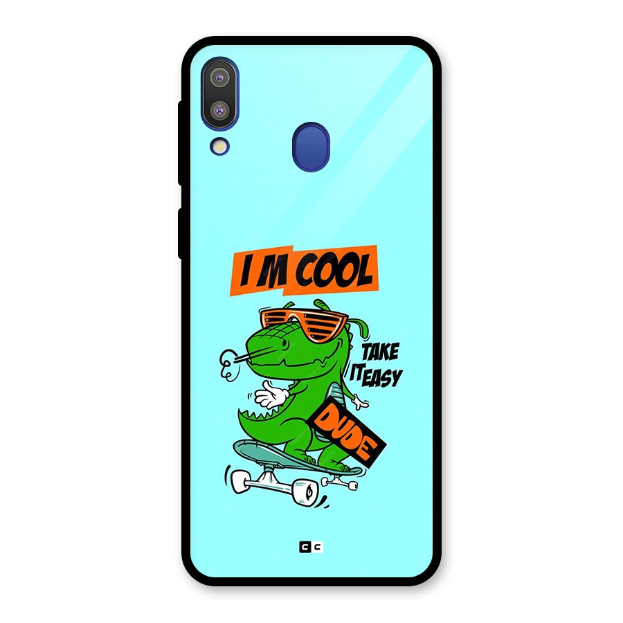 Cool Dude Glass Back Case for Galaxy M20