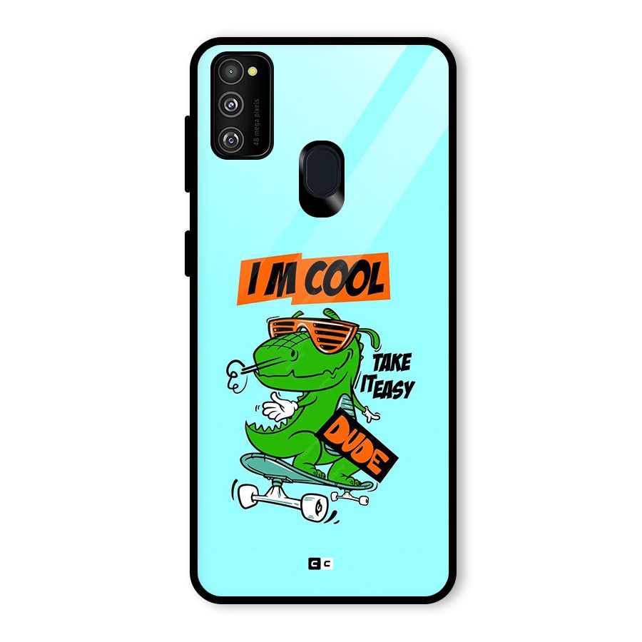 Cool Dude Glass Back Case for Galaxy M30s