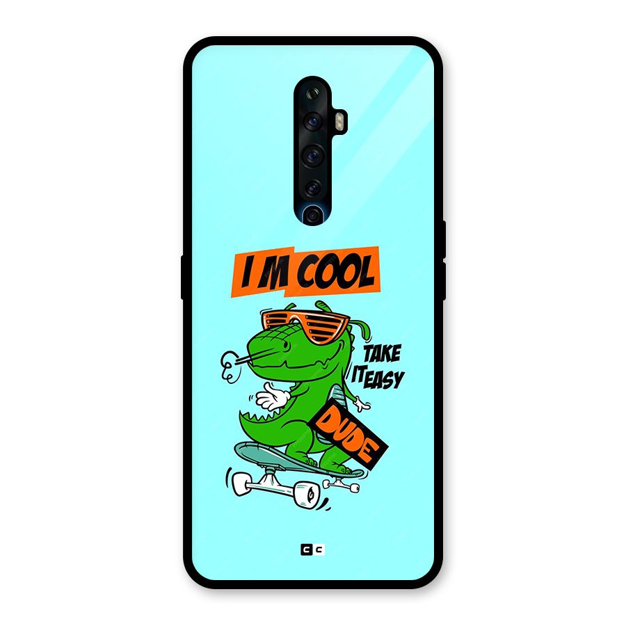 Cool Dude Glass Back Case for Oppo Reno2 F