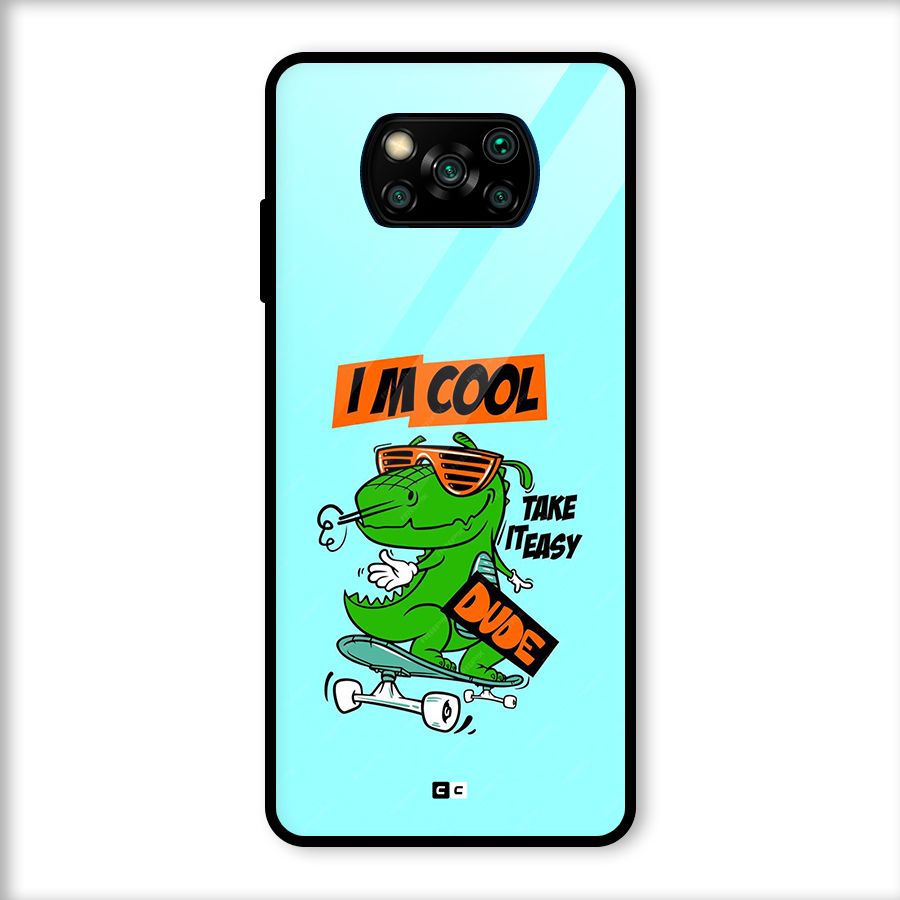 Cool Dude Glass Back Case for Poco X3