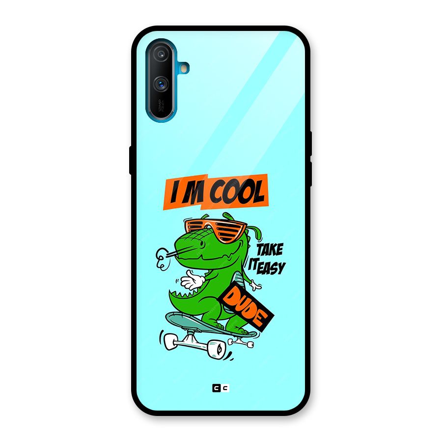 Cool Dude Glass Back Case for Realme C3