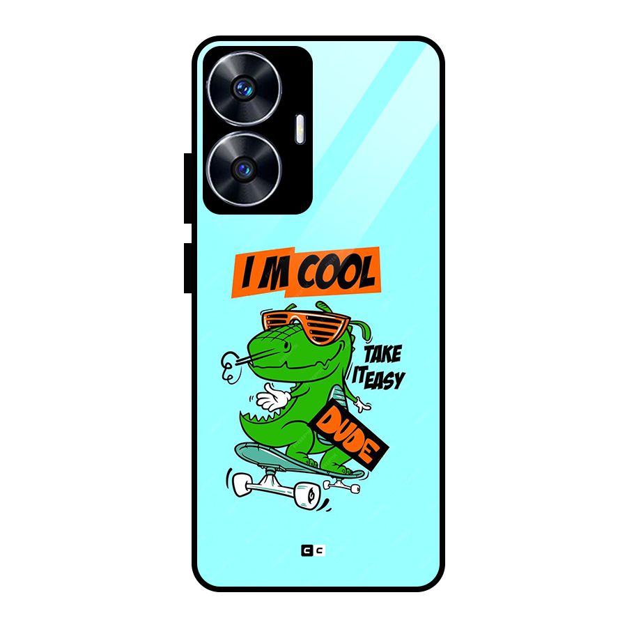 Cool Dude Glass Back Case for Realme Narzo N55