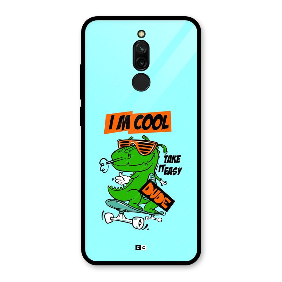 Cool Dude Glass Back Case for Redmi 8