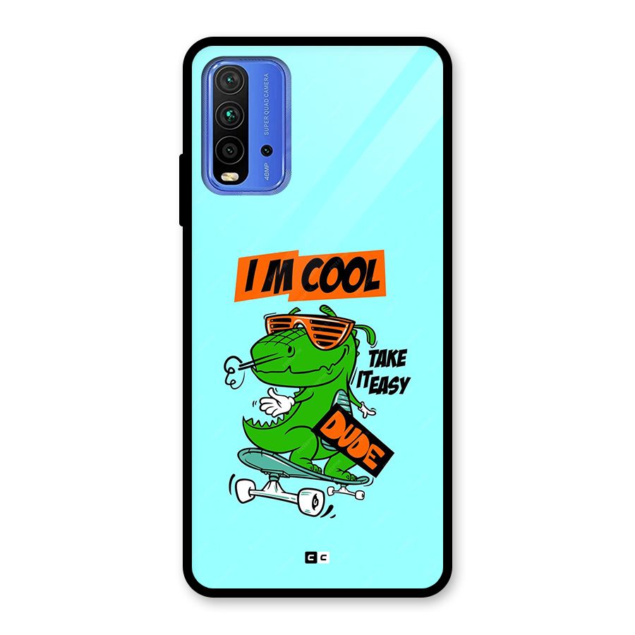 Cool Dude Glass Back Case for Redmi 9 Power