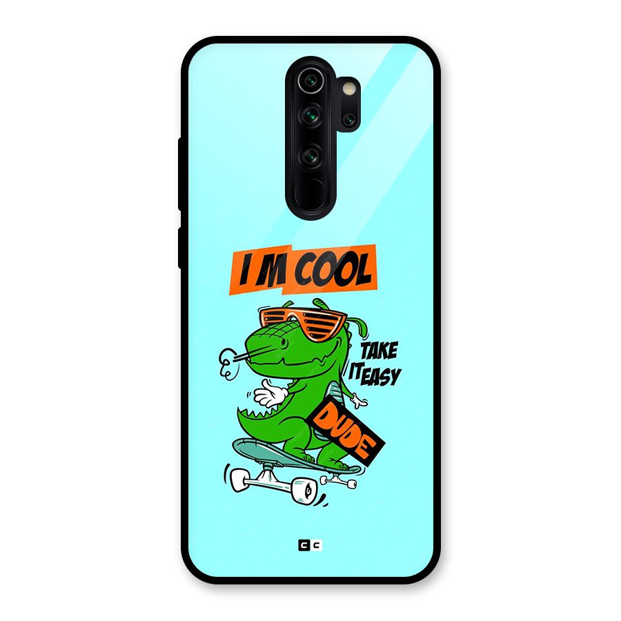 Cool Dude Glass Back Case for Redmi Note 8 Pro