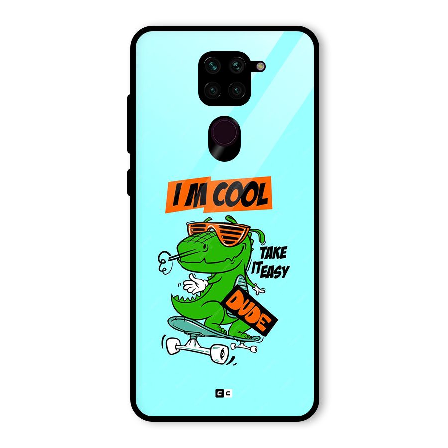 Cool Dude Glass Back Case for Redmi Note 9