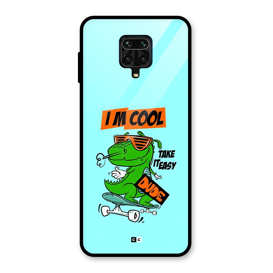 Cool Dude Glass Back Case for Redmi Note 9 Pro