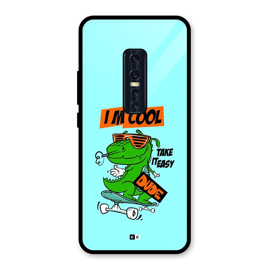 Cool Dude Glass Back Case for Vivo V17 Pro
