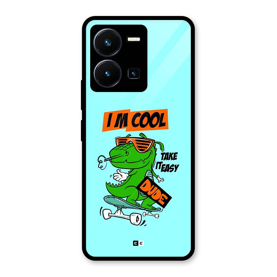 Cool Dude Glass Back Case for Vivo Y35