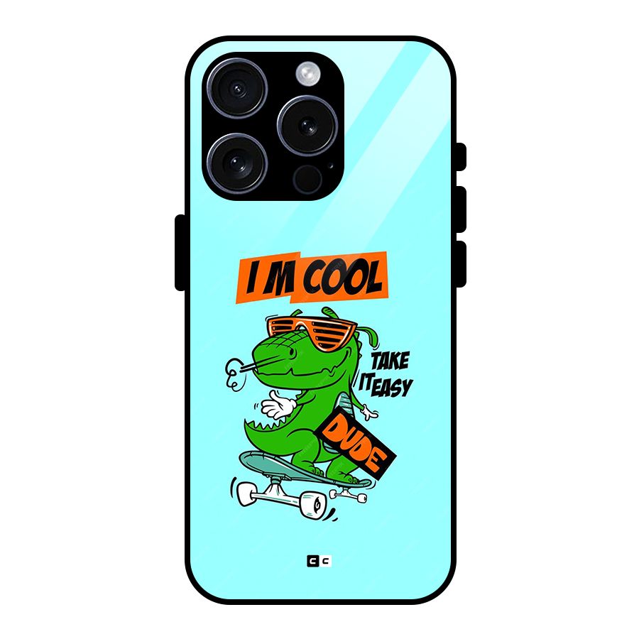 Cool Dude Glass Back Case for iPhone 15 Pro