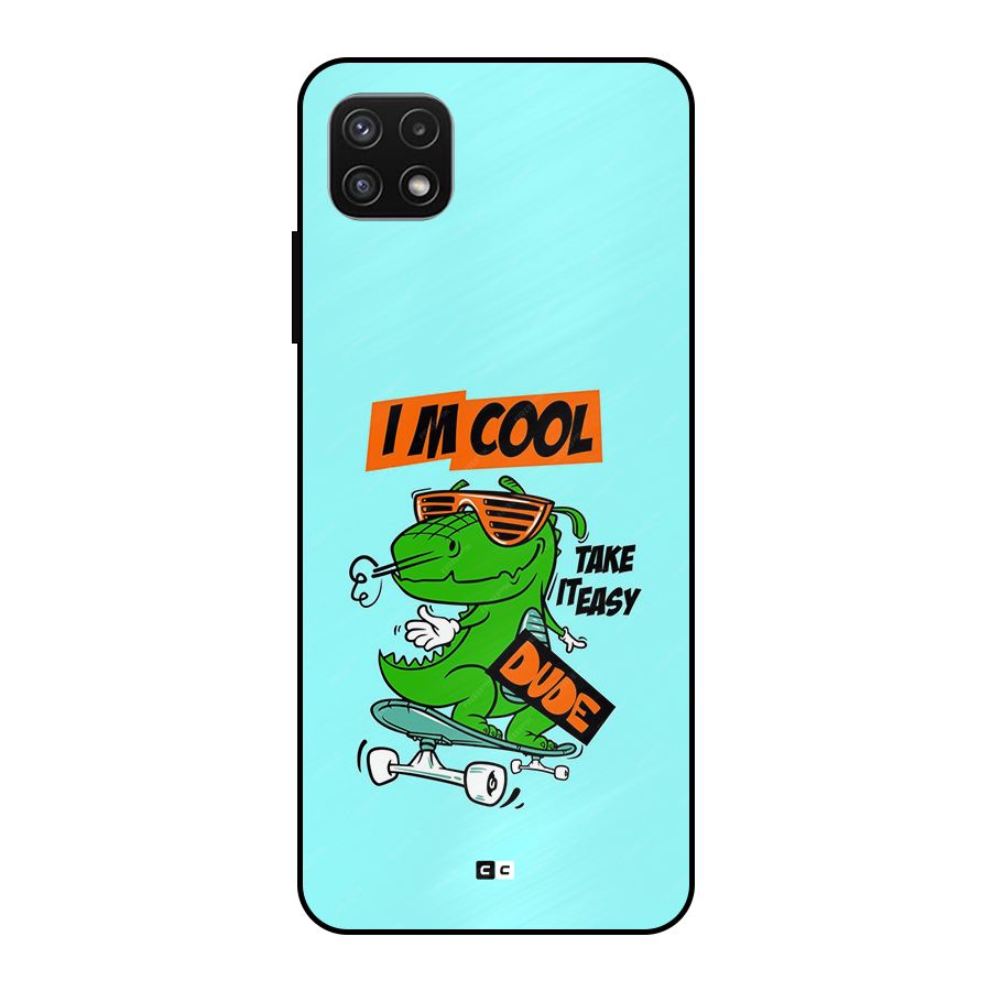 Cool Dude Metal Back Case for Galaxy A22 5G