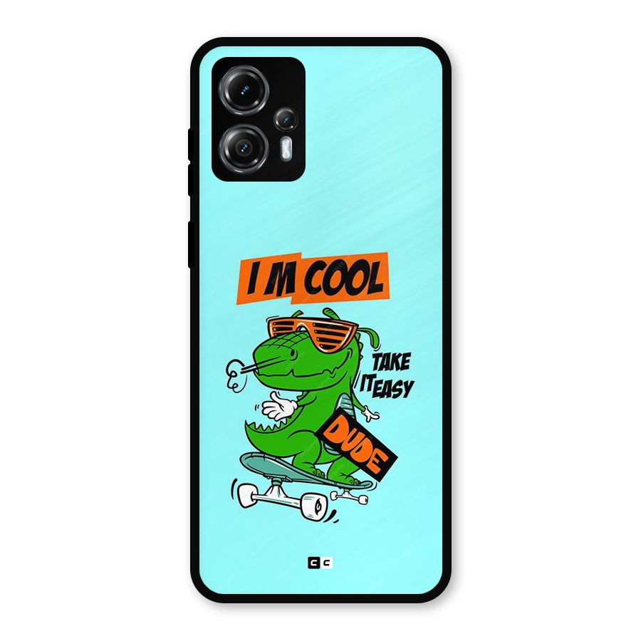 Cool Dude Metal Back Case for Moto G13